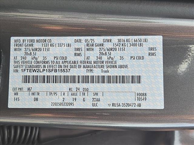 Certified 2025 Ford F150 STX w/ Equipment Group 200A AWD/4WD image 24
