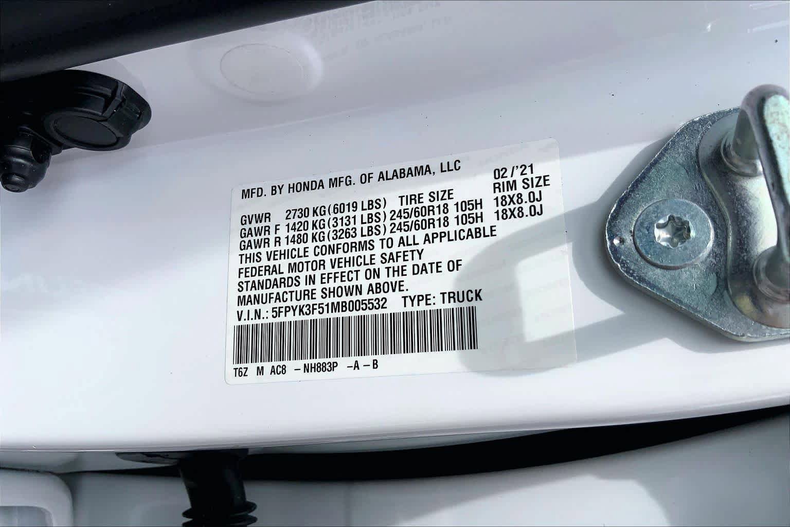 Used 2021 Honda Ridgeline RTL image 34