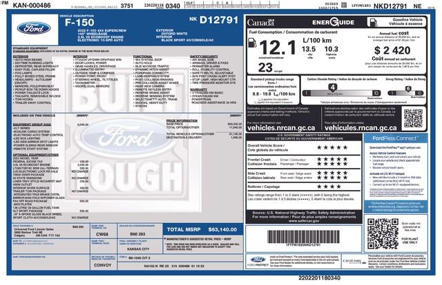 Certified 2022 Ford F150 XLT w/ Equipment Group 302A High AWD/4WD image 35