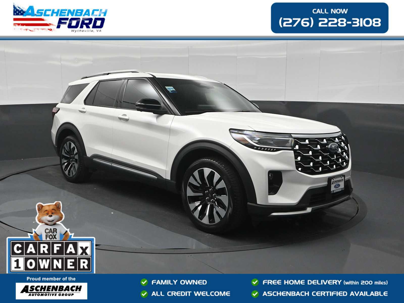 Certified 2026 Ford Explorer Platinum w/ LUX Leather Package