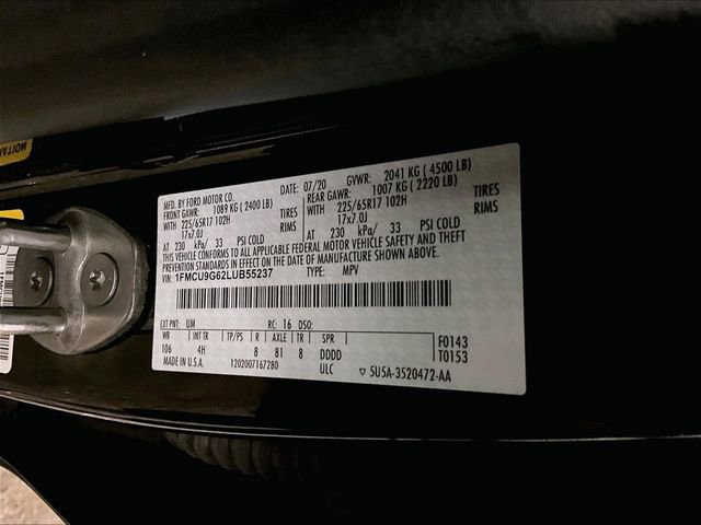 Certified 2020 Ford Escape SE AWD/4WD image 32