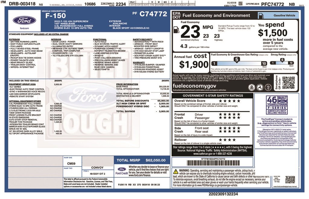 Certified 2023 Ford F150 XLT w/ Equipment Group 302A High image 4