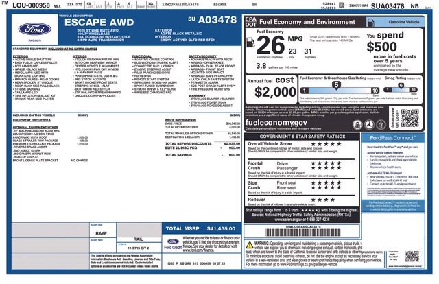 Certified 2025 Ford Escape ST-Line Elite w/ Premium Technology Package AWD/4WD image 23