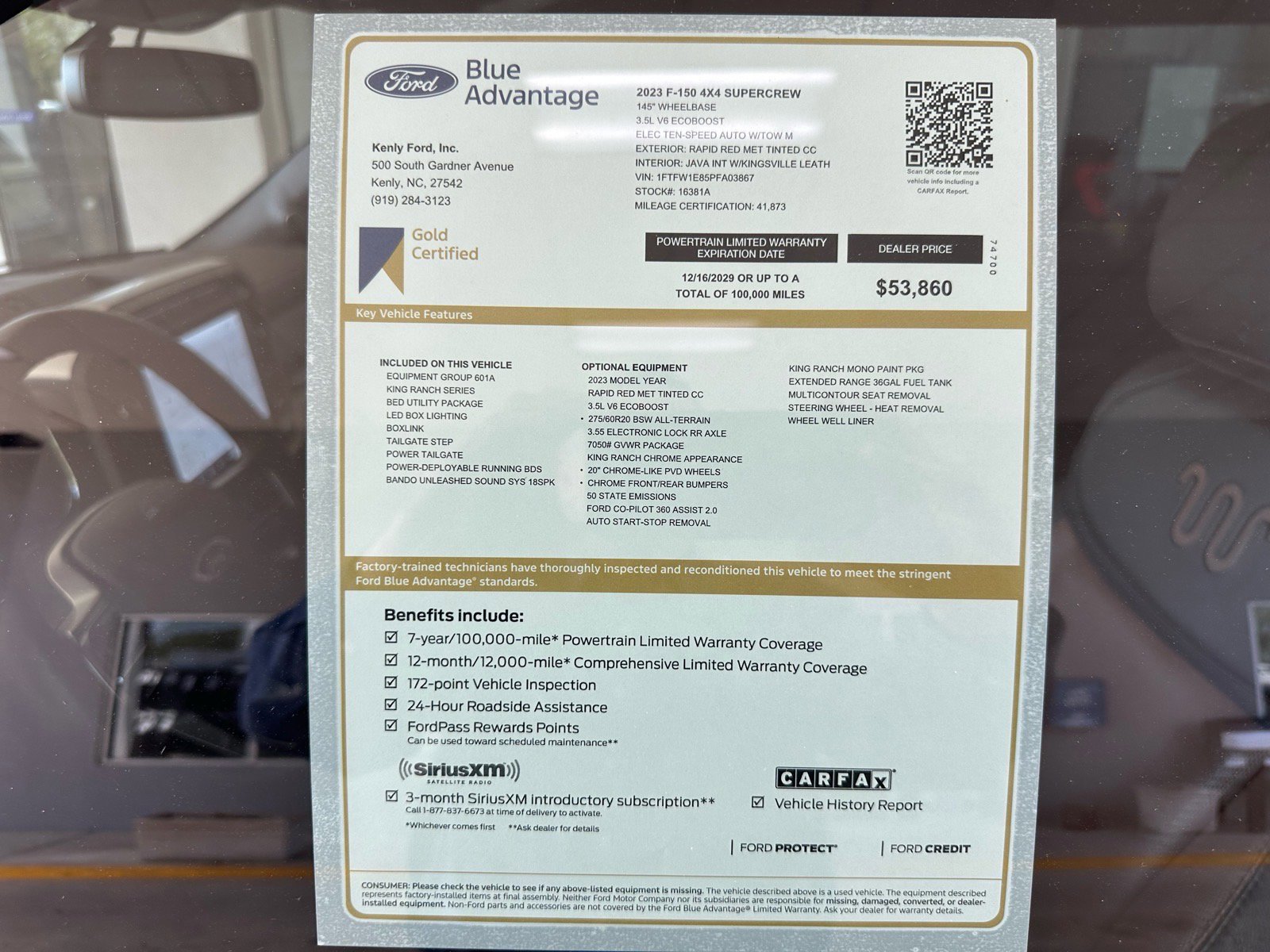 Certified 2023 Ford F150 King Ranch w/ Equipment Group 601A High image 10