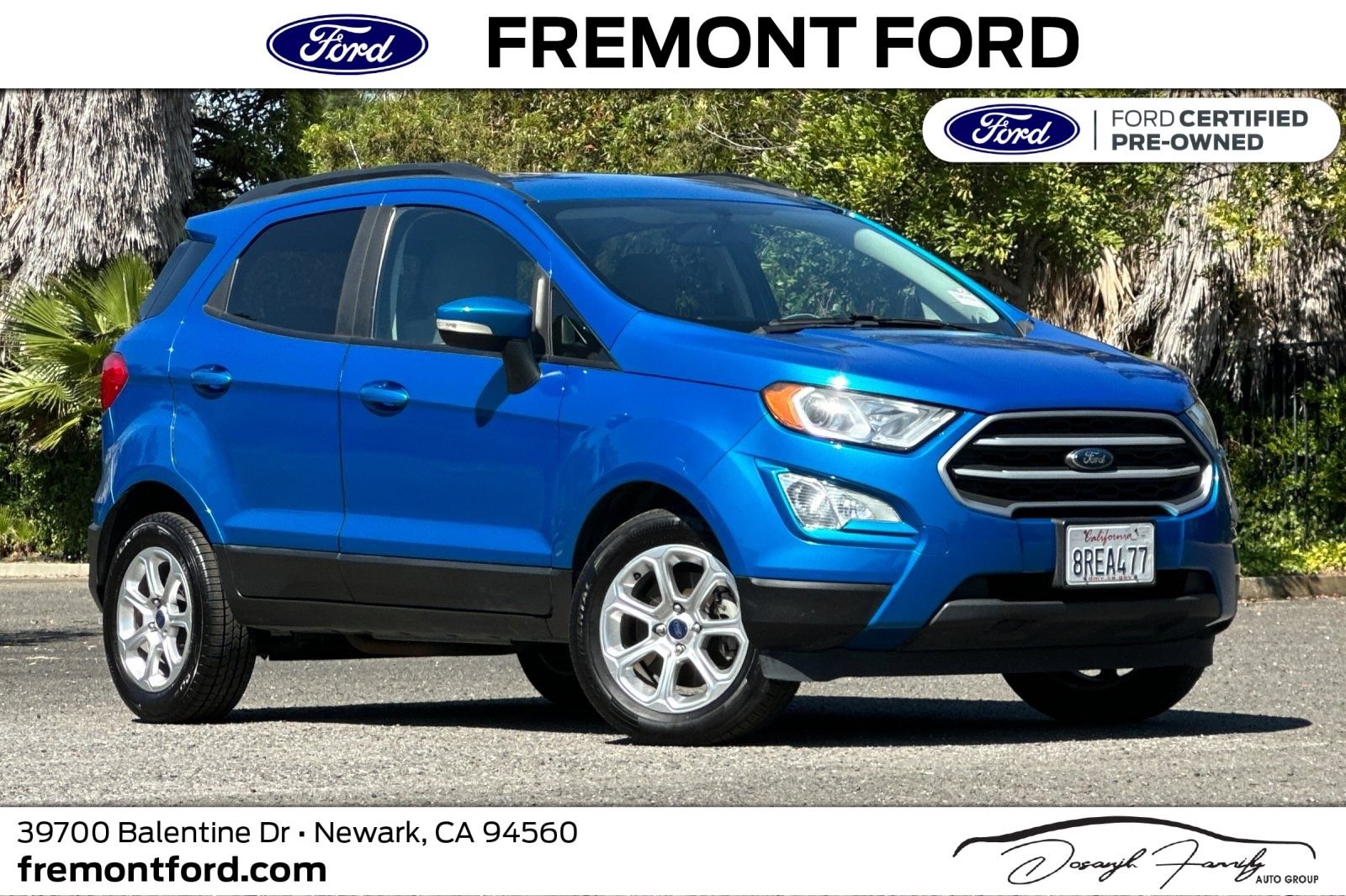 Certified 2020 Ford EcoSport SE