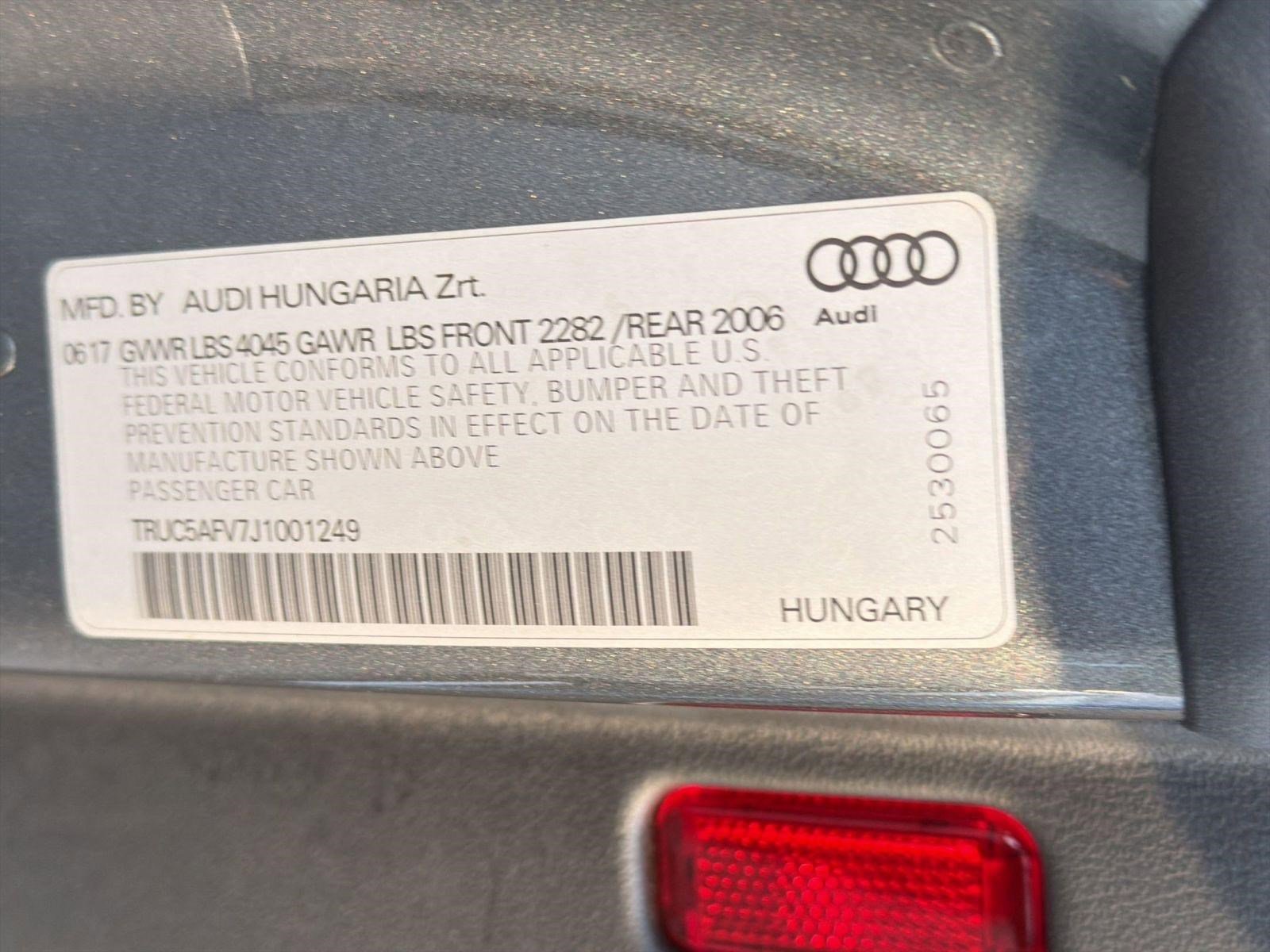 Used 2018 Audi TT 2.0T w/ Technology Package image 18