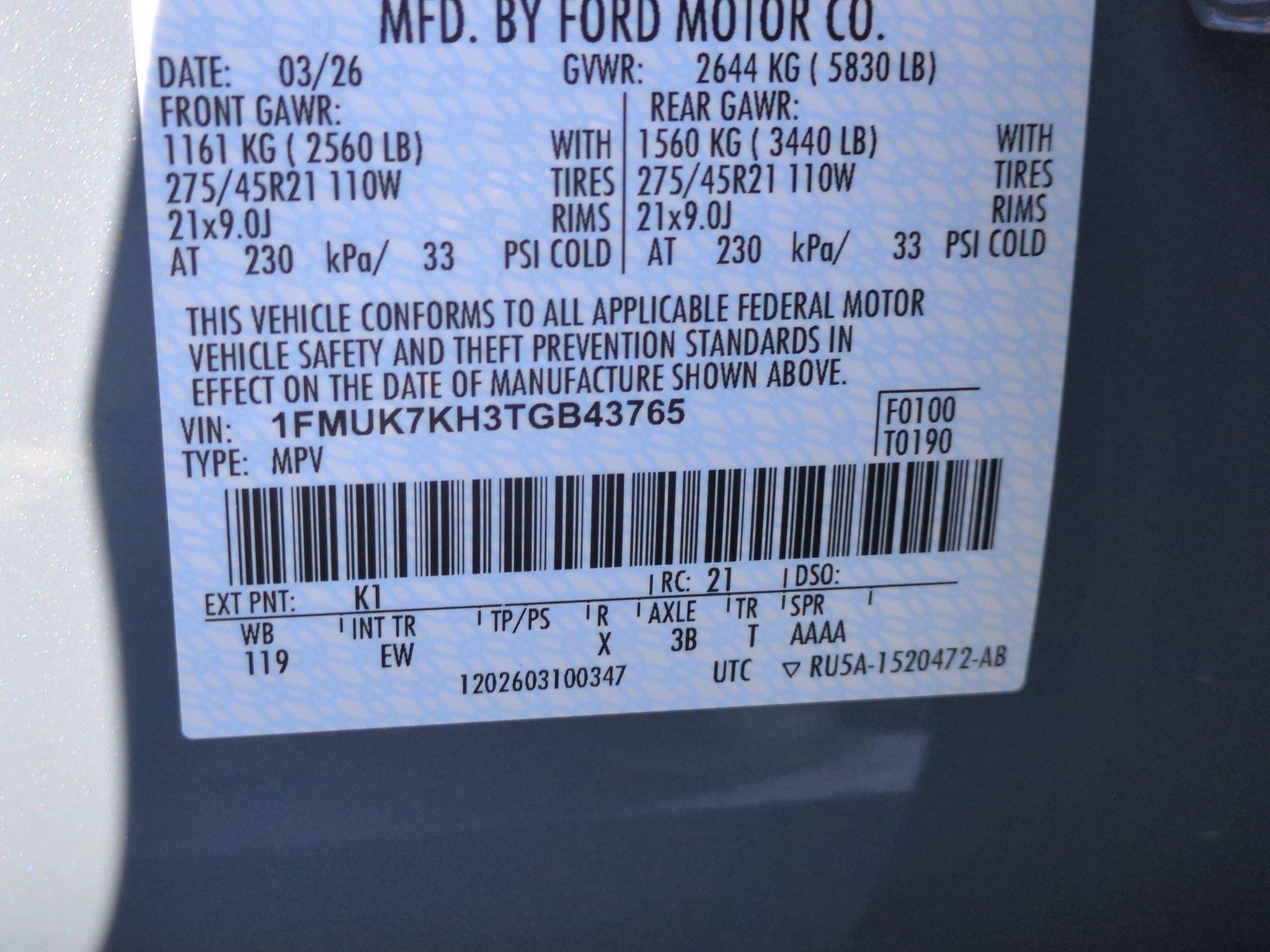 Certified 2026 Ford Explorer ST-Line RWD image 28