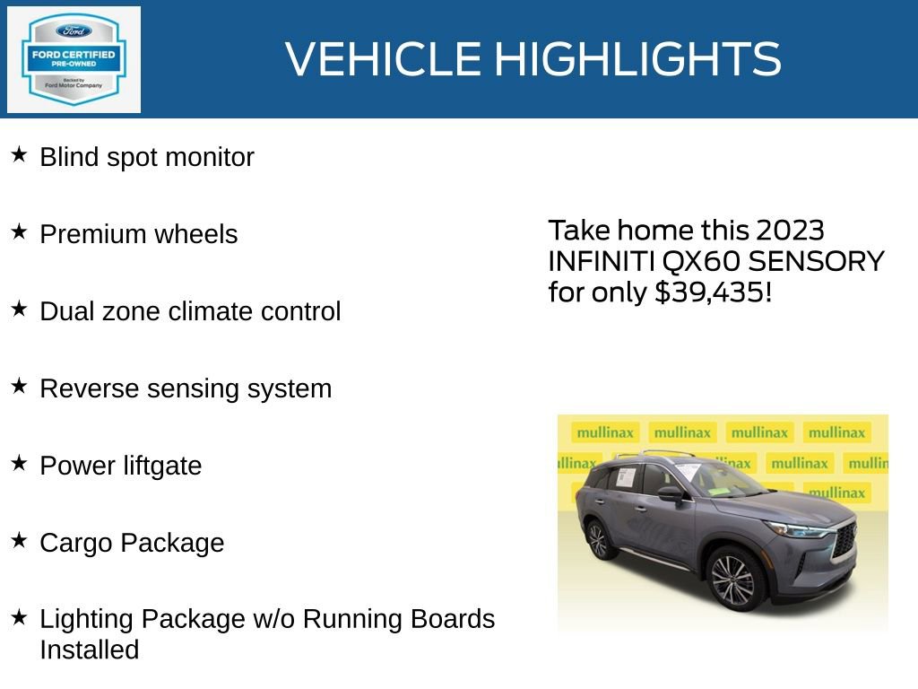 Used 2023 INFINITI QX60 Sensory w/ Vision Package AWD/4WD image 23