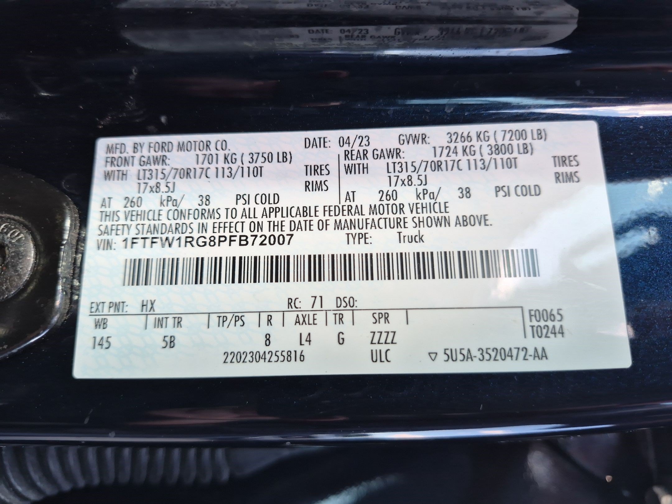 Certified 2023 Ford F150 Raptor w/ Blue Interior Package AWD/4WD image 37