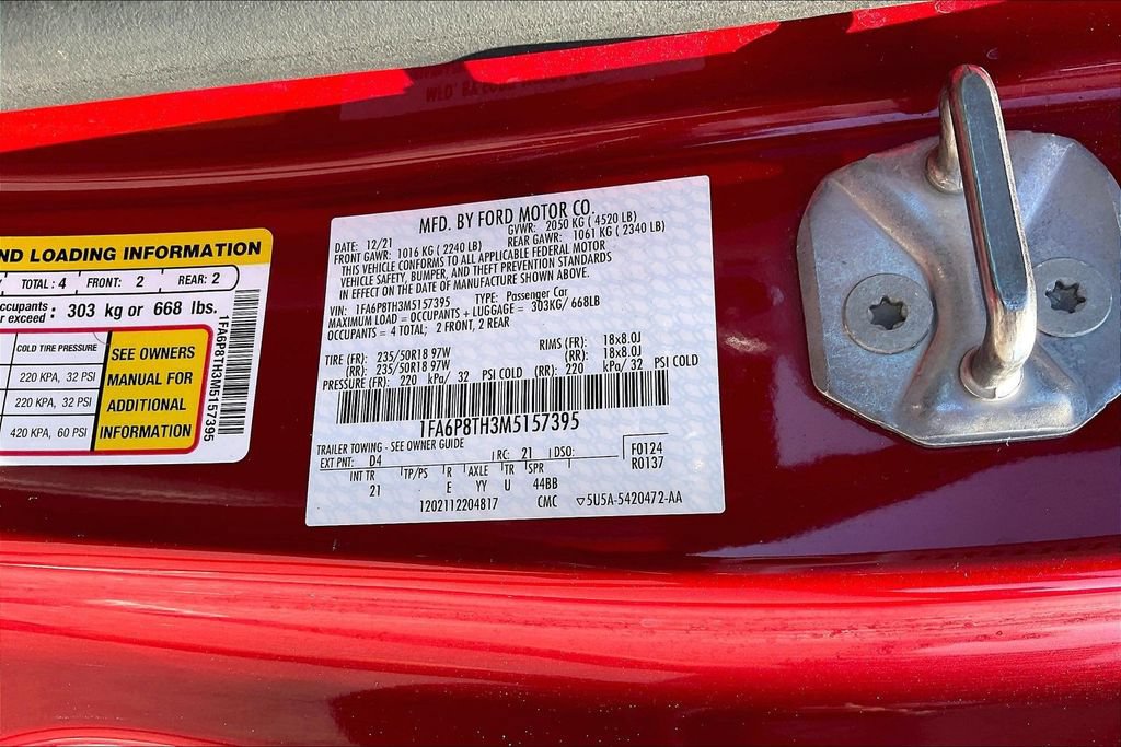 Certified 2021 Ford Mustang Coupe w/ Equipment Group 101A RWD image 35