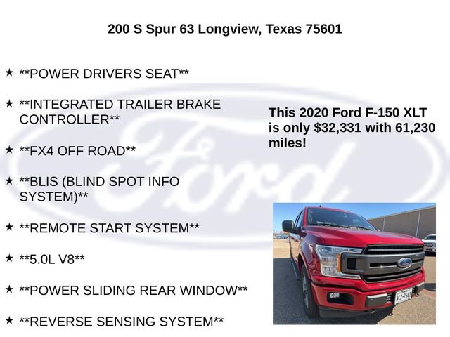 Certified 2020 Ford F150 XLT w/ Equipment Group 302A Luxury image 19