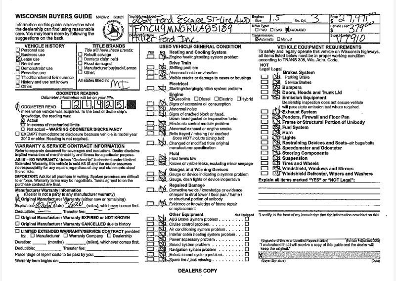 Certified 2024 Ford Escape ST-Line w/ Tech Pack #1 AWD/4WD image 42