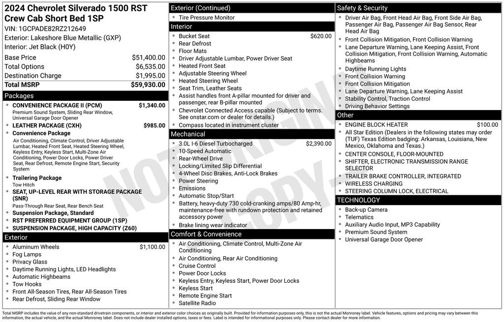 Used 2024 Chevrolet Silverado 1500 RST w/ Convenience Package II RWD image 7