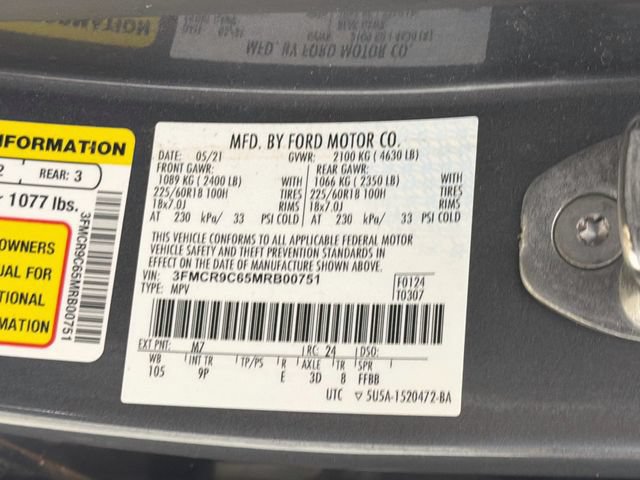 Certified 2021 Ford Bronco Sport Outer Banks AWD/4WD image 37