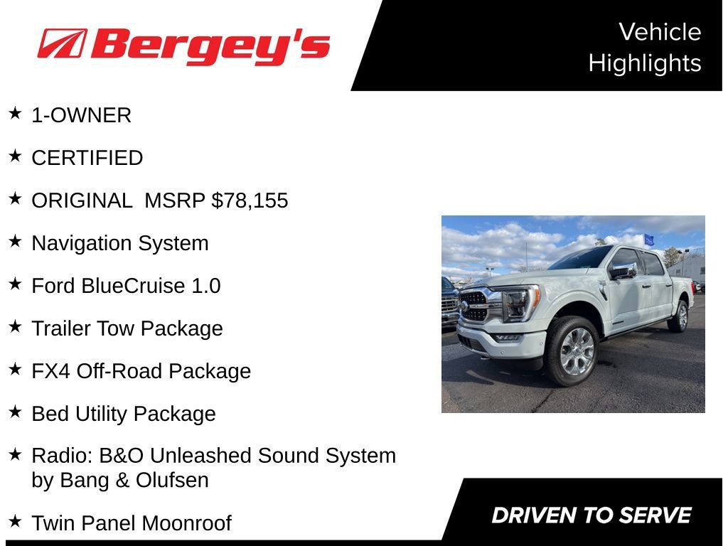 Certified 2023 Ford F150 Platinum w/ Equipment Group 701A High image 8