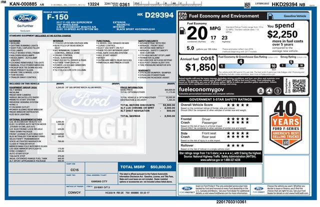 Certified 2017 Ford F150 XLT w/ Equipment Group 302A Luxury image 14