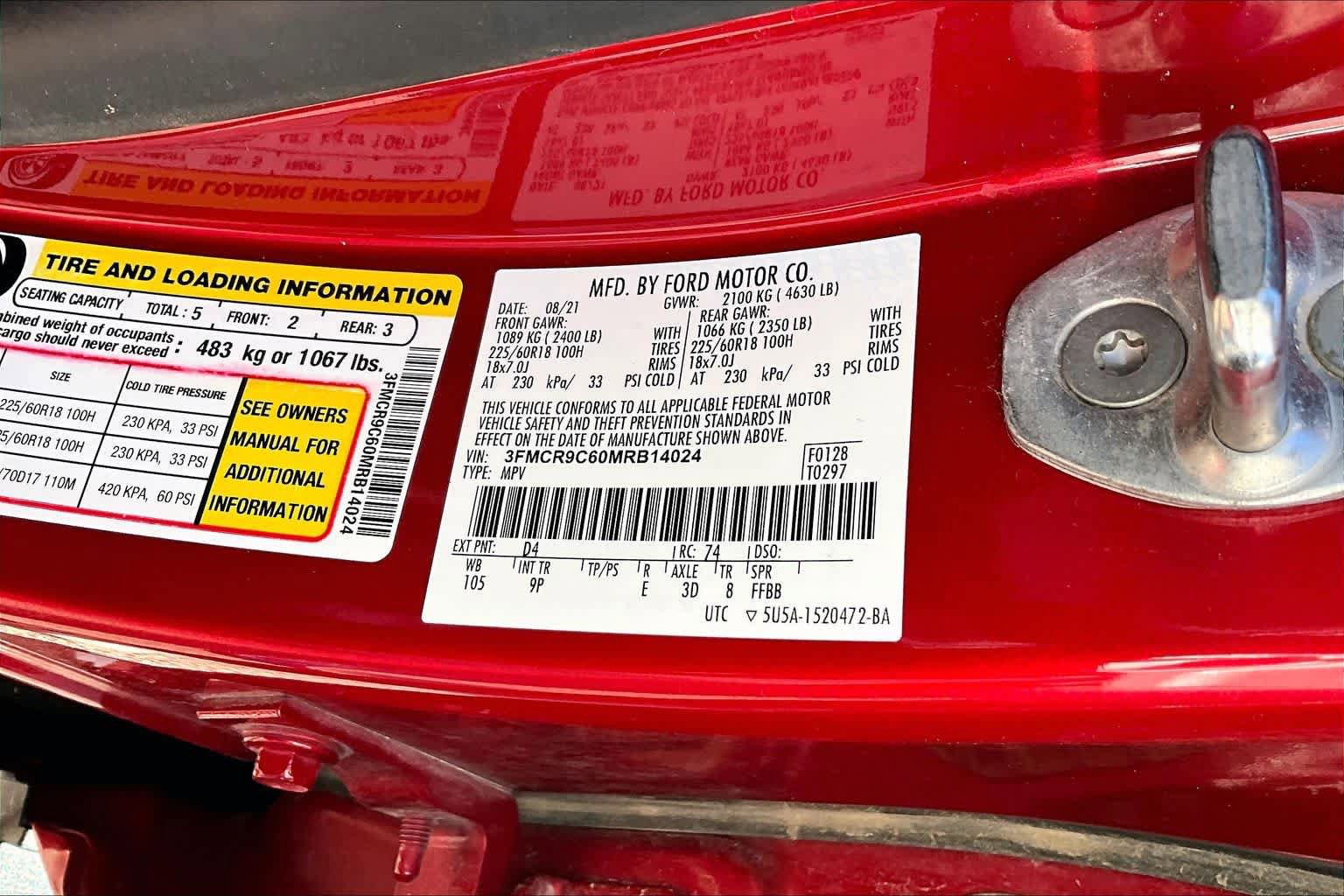 Certified 2021 Ford Bronco Sport Outer Banks AWD/4WD image 32