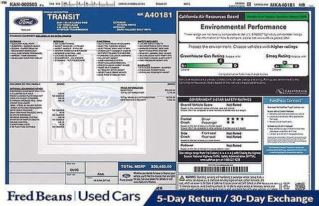 Certified 2021 Ford Transit 150 Low Roof w/ Exterior Upgrade Package image 31