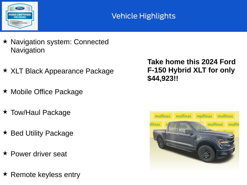 Certified 2024 Ford F150 XLT w/ Mobile Office Package image 18