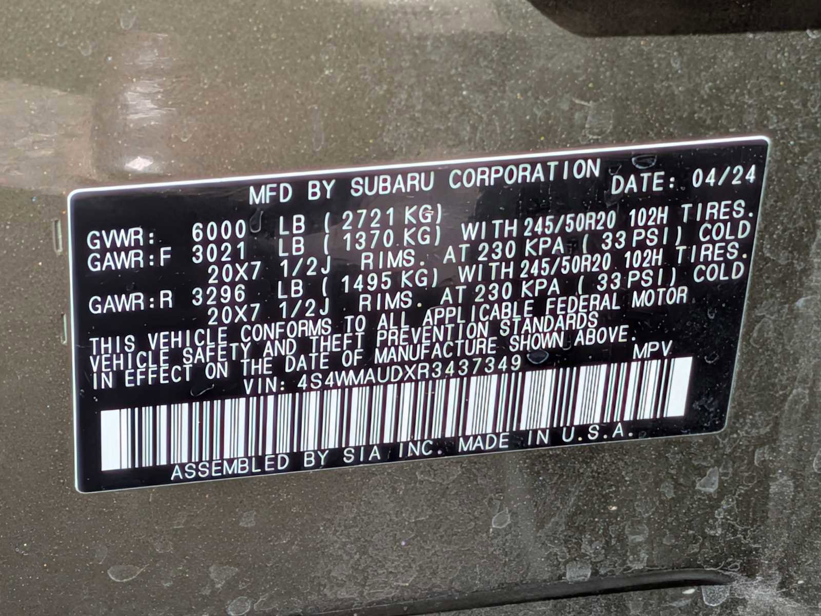 Used 2024 Subaru Ascent Limited w/ Technology Package AWD/4WD image 36