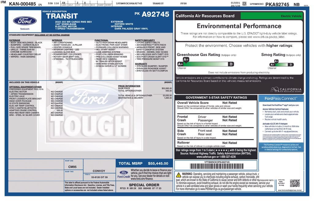 Certified 2023 Ford E-Transit Medium Roof RWD image 10
