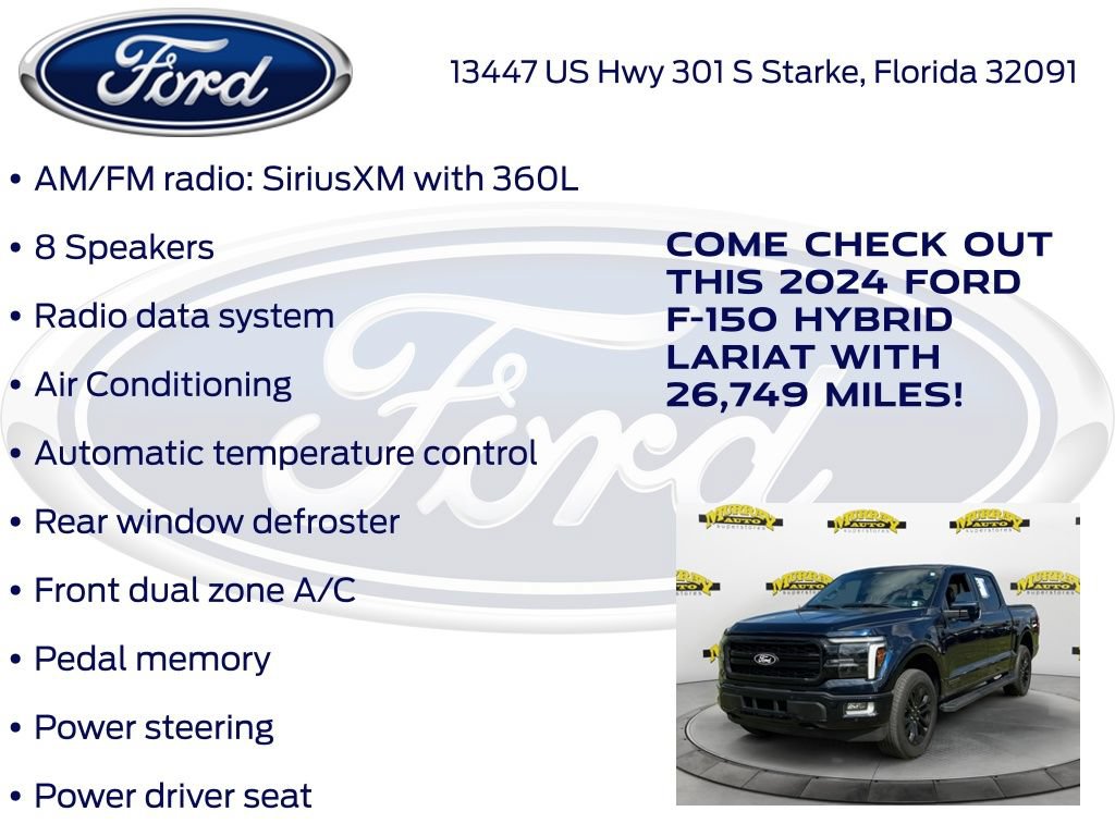 Certified 2024 Ford F150 Lariat w/ Equipment Group 502A High AWD/4WD image 27