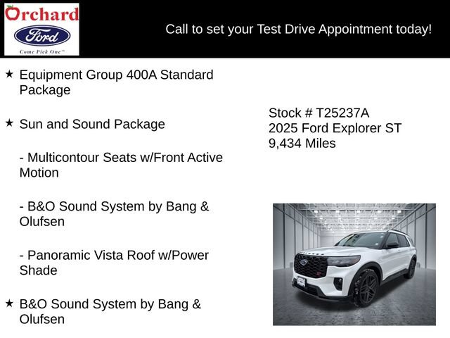 Certified 2025 Ford Explorer ST w/ Sun And Sound Package AWD/4WD image 7