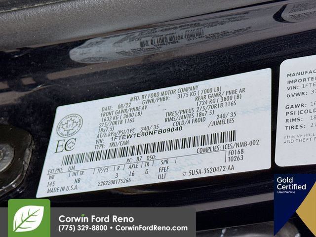 Certified 2022 Ford F150 Tremor w/ Equipment Group 402A High AWD/4WD image 35