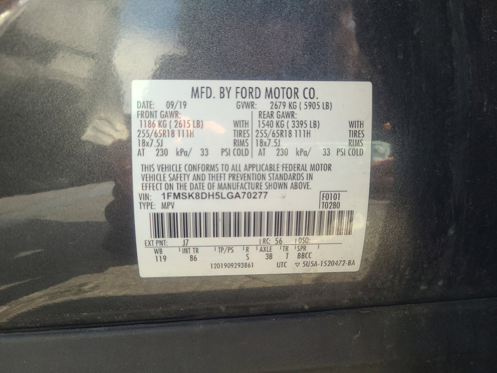 Certified 2020 Ford Explorer XLT AWD/4WD image 25