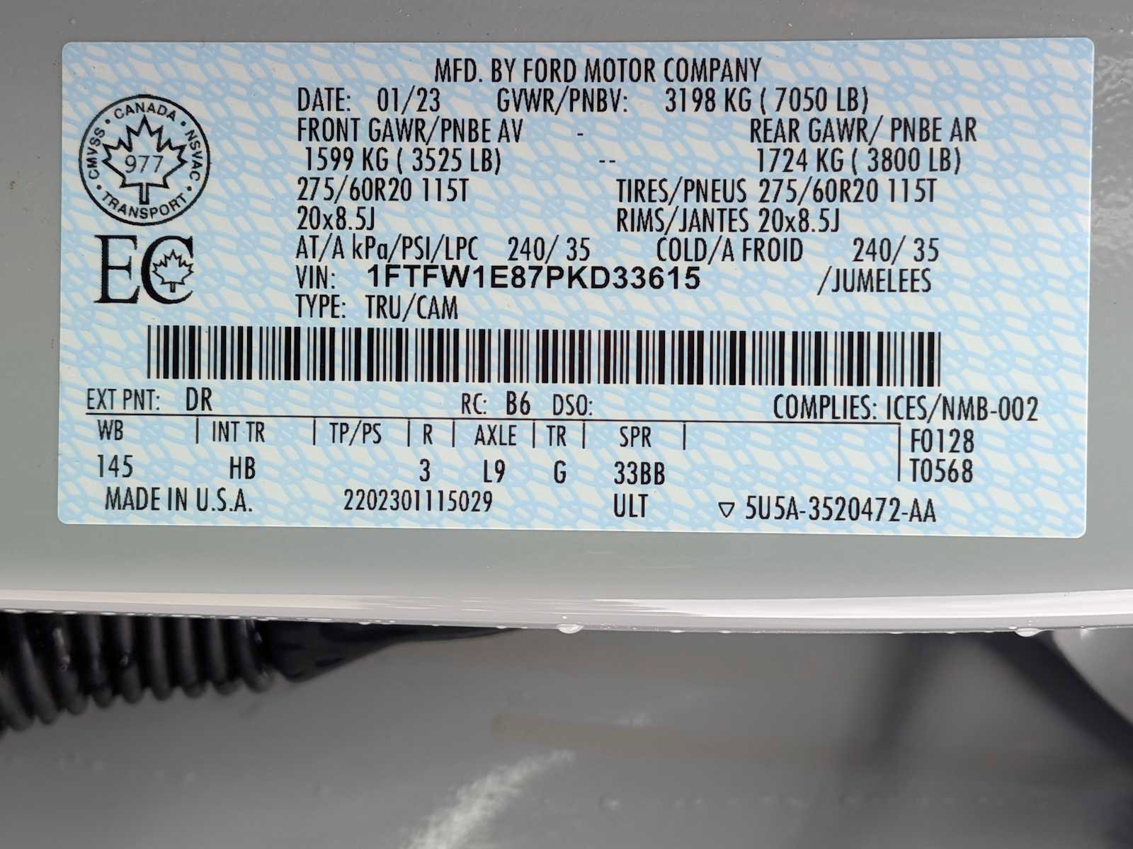 Certified 2023 Ford F150 Lariat w/ Equipment Group 502A High image 34