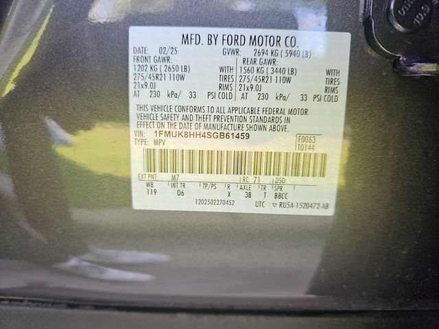 Certified 2025 Ford Explorer Platinum w/ LUX Leather Package AWD/4WD image 35
