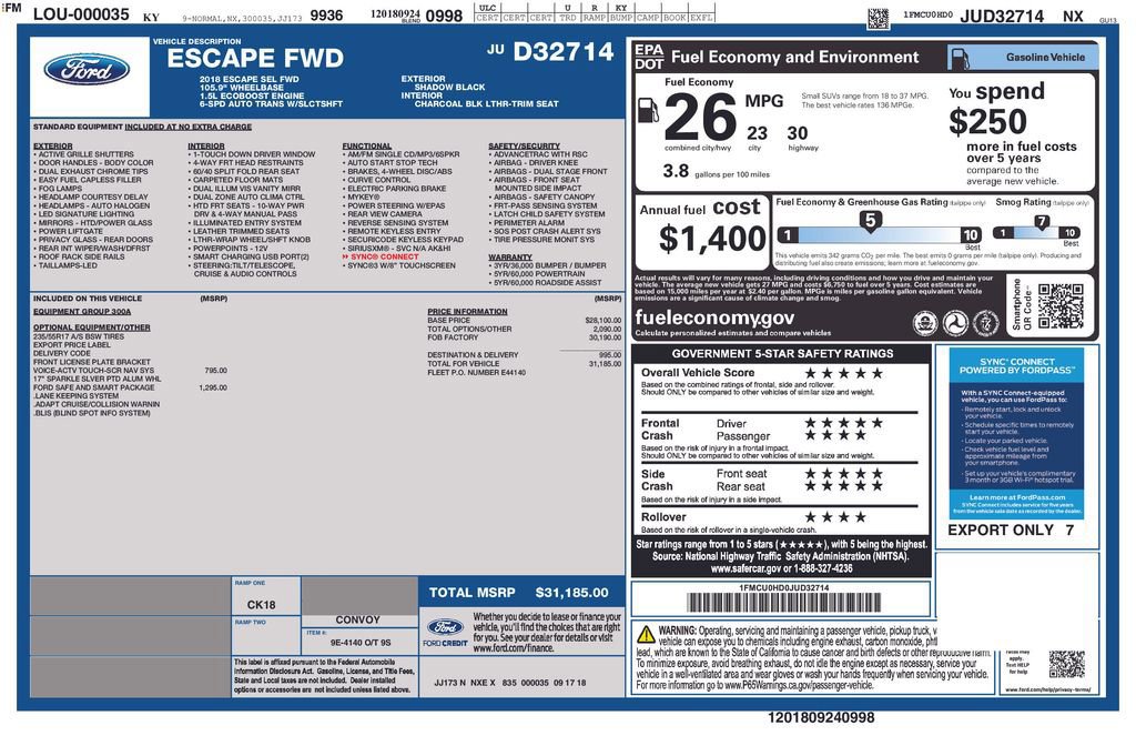 Certified 2018 Ford Escape SEL w/ Ford Safe & Smart Package image 36