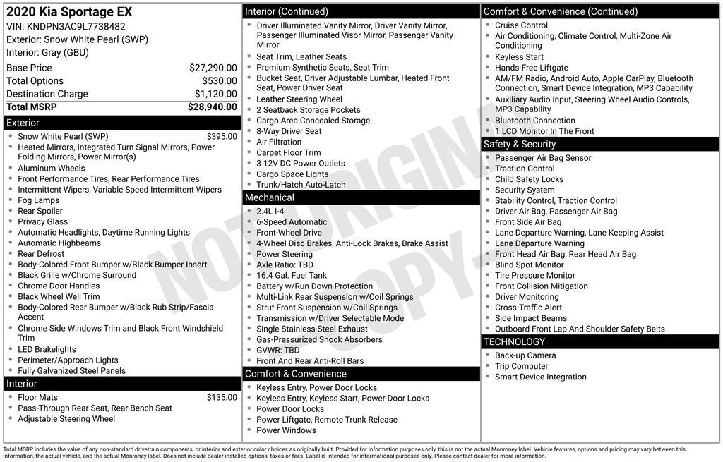 Used 2020 Kia Sportage EX image 33