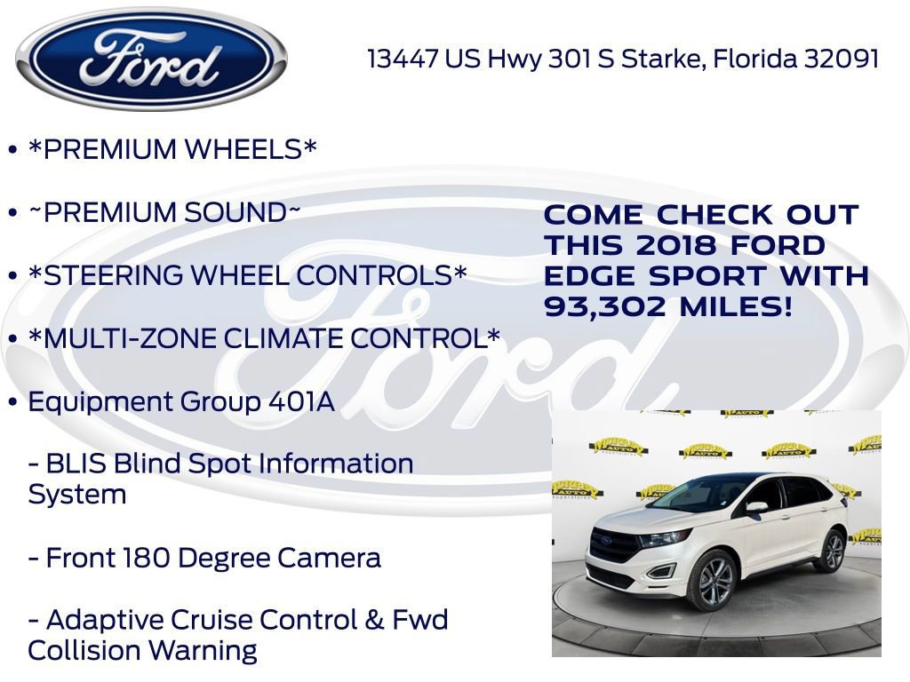 Certified 2018 Ford Edge Sport w/ Equipment Group 401A image 16