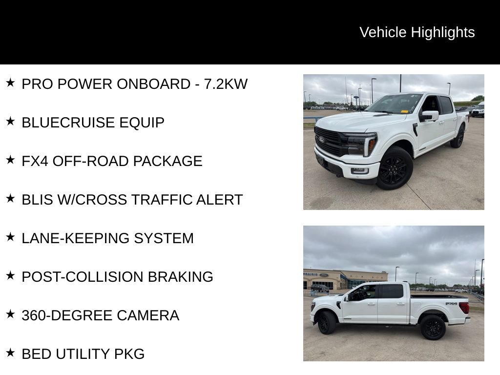 Certified 2024 Ford F150 Platinum w/ Equipment Group 702A High image 5