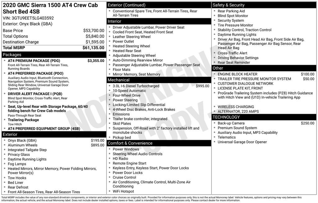 Used 2020 GMC Sierra 1500 AT4 w/ AT4 Premium Package AWD/4WD image 43