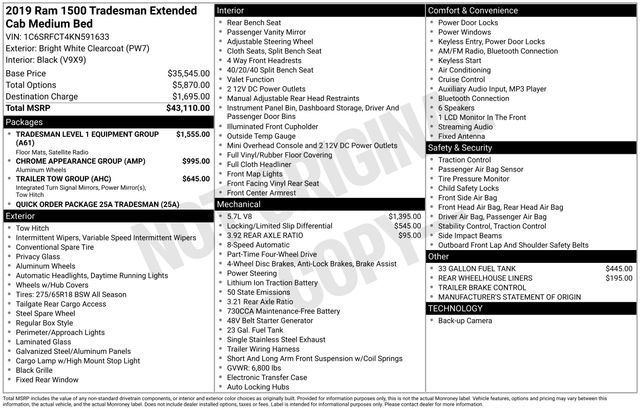 Used 2019 RAM 1500 Tradesman AWD/4WD image 11