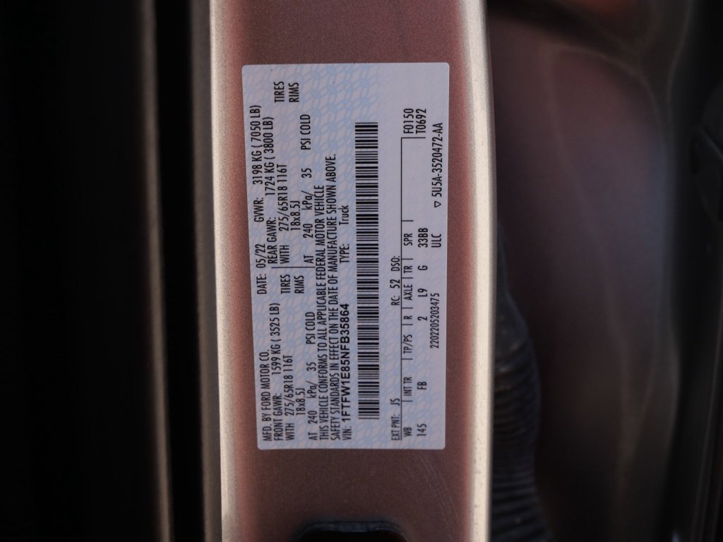 Certified 2022 Ford F150 XLT w/ Equipment Group 302A High AWD/4WD image 35