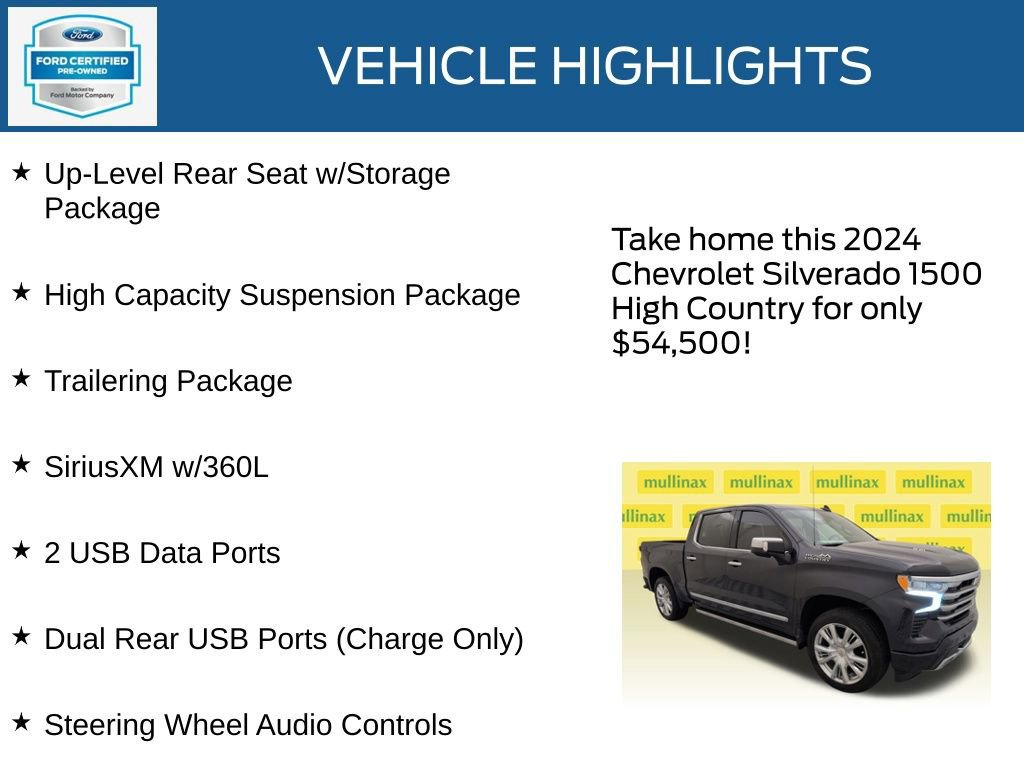 Used 2024 Chevrolet Silverado 1500 High Country w/ Technology Package image 36