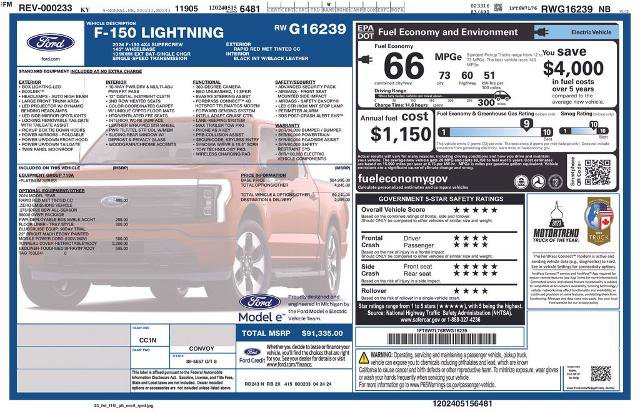 Certified 2024 Ford F150 Lightning Platinum image 2