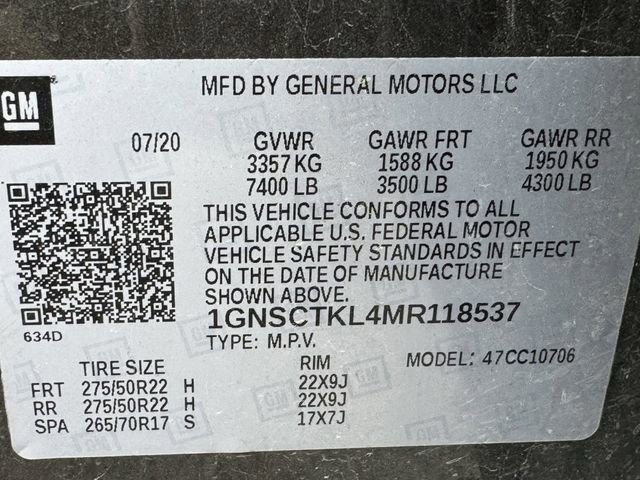 Used 2021 Chevrolet Tahoe High Country w/ Premium Package RWD image 38