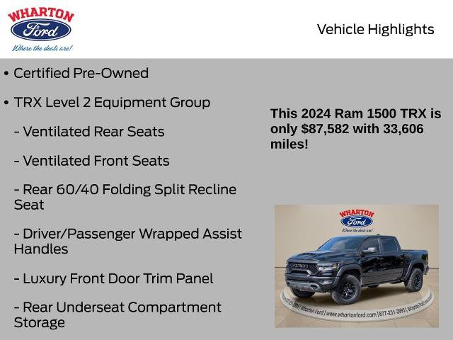 Used 2024 RAM 1500 TRX w/ TRX Level 2 Equipment Group AWD/4WD image 6