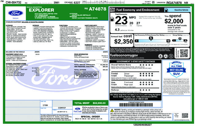 Certified 2024 Ford Explorer Limited w/ Equipment Group 301A AWD/4WD image 29