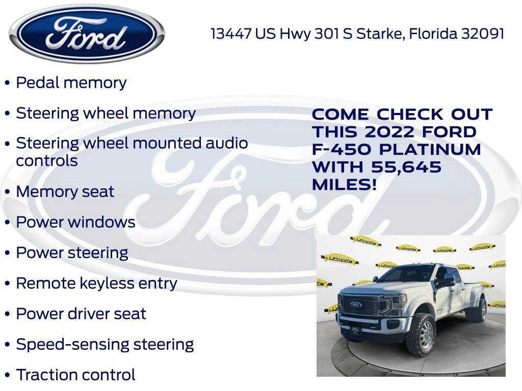 Certified 2022 Ford F450 Platinum w/ FX4 Off-Road Package image 27