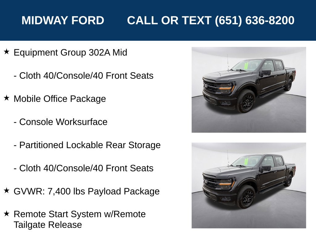 Certified 2024 Ford F150 XLT w/ Equipment Group 302A MID AWD/4WD image 12