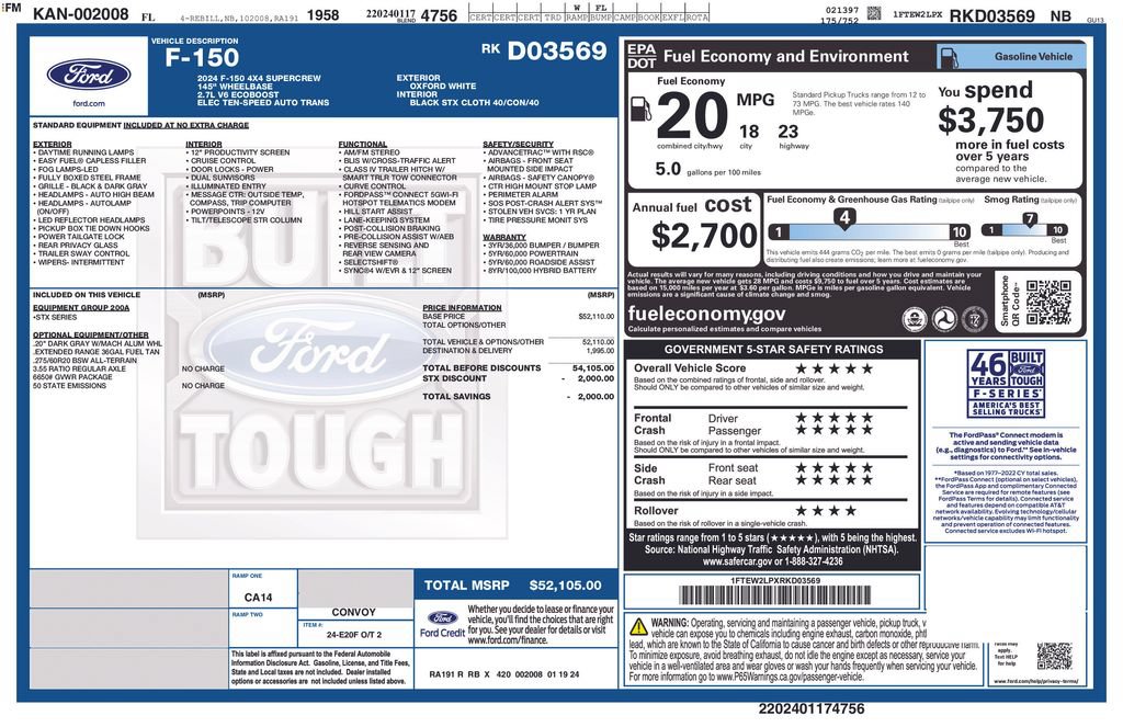 Certified 2024 Ford F150 STX AWD/4WD image 44