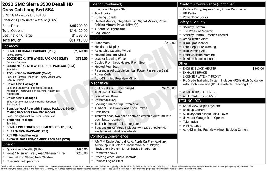 Used 2020 GMC Sierra 3500 Denali w/ Denali Ultimate Package AWD/4WD image 39