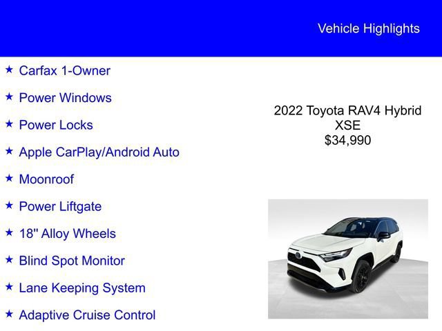 Used 2022 Toyota RAV4 XSE AWD/4WD image 5