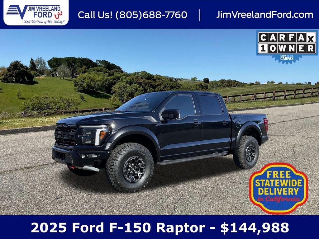 Certified 2025 Ford F150 Raptor w/ Equipment Group 803A Raptor R