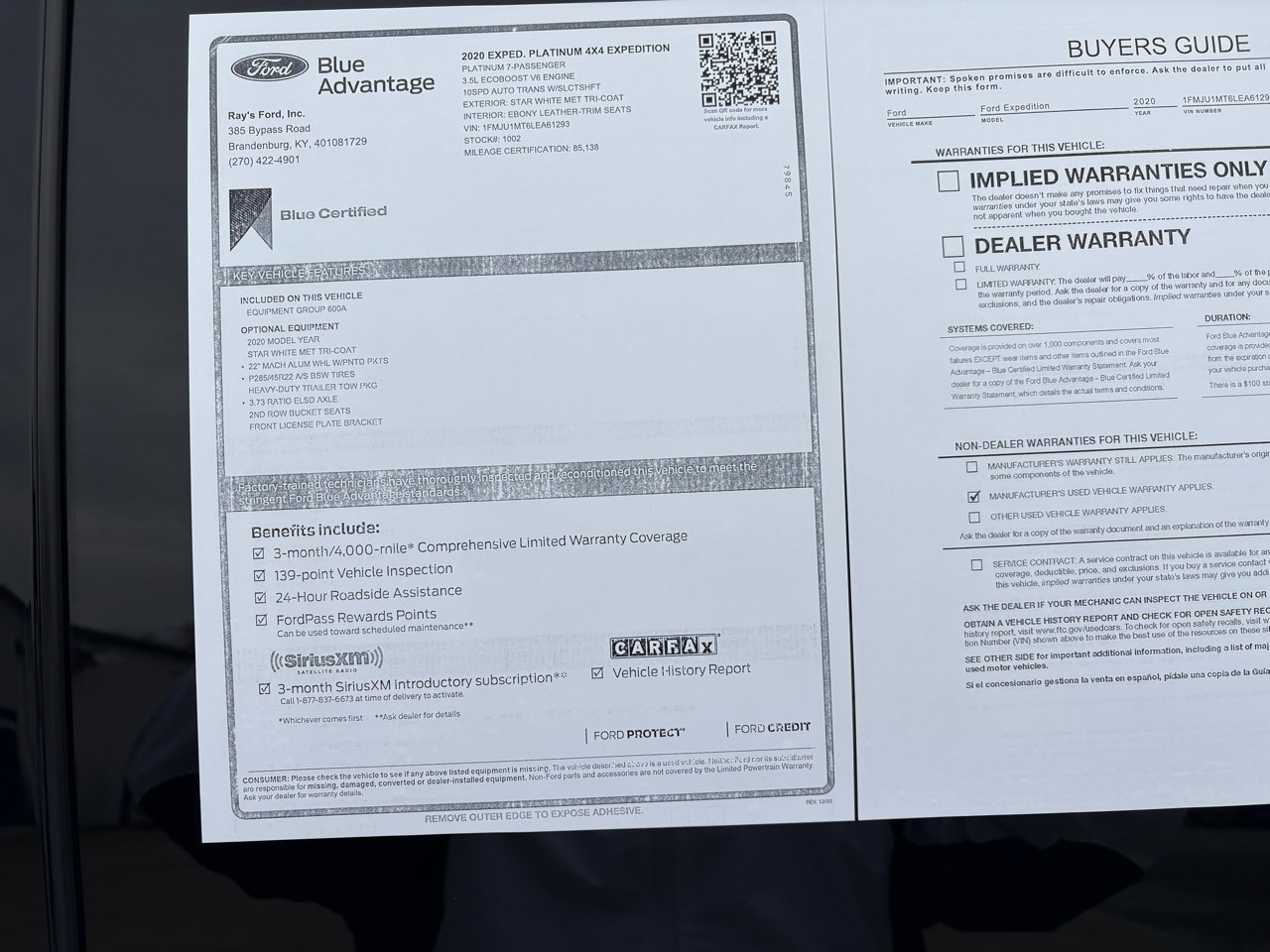 Certified 2020 Ford Expedition Platinum image 13